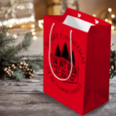 Niet openen tot - Red Personalized Christmas Medium Cadeauzakje
