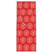 Niet openen tot rode kerstwijn met cadeau wijn cadeautas (Achterkant)