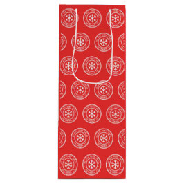 Niet openen tot rode kerstwijn met cadeau wijn cadeautas