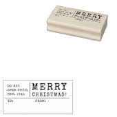 Niet Openen Voor 25 December Kerstcadeau Rubberstempel (Gestempeld)