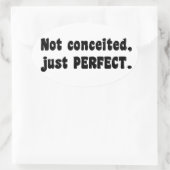 Niet opgesloten, gewoon perfect ovale sticker (Tas)