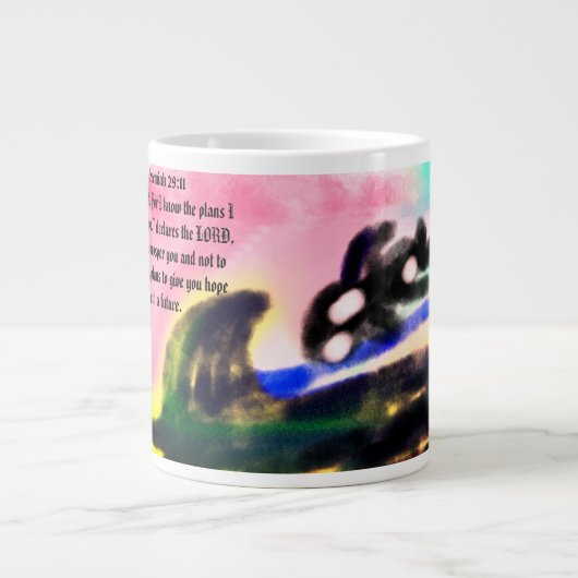 Niet opgeven grote koffiekop (Voorkant)