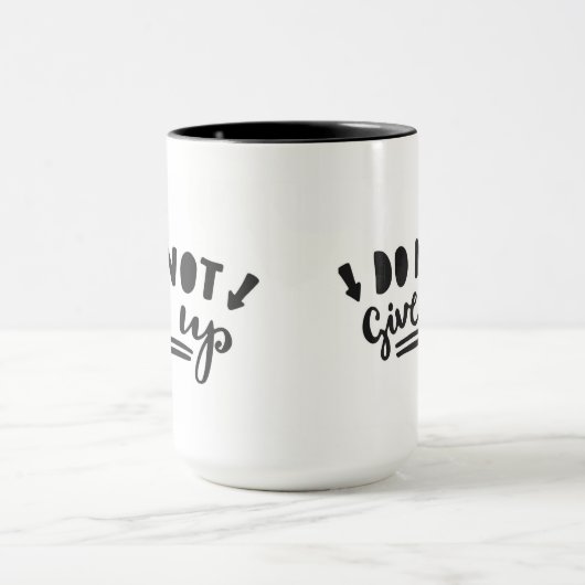 Niet opgeven mok (Midden)