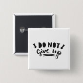 Niet opgeven vierkante button 5,1 cm (Voorkant /achterkant)