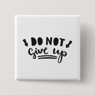 Niet opgeven vierkante button 5,1 cm