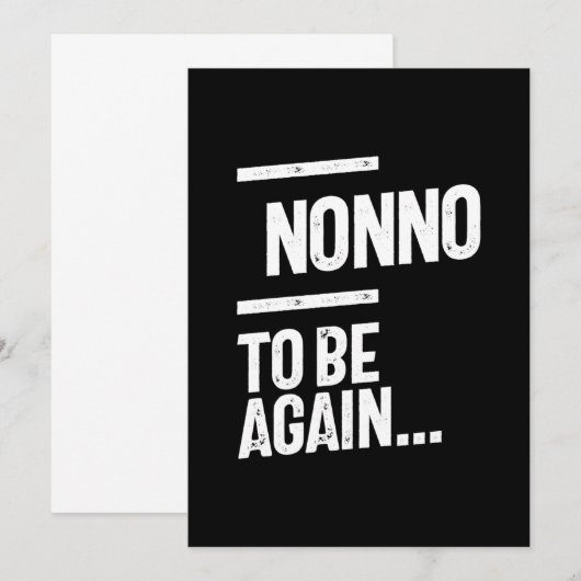 Niet opnieuw te zijn | Grootvader Gift Kaart (Voorkant / Achterkant)