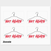 Niet opnieuw Wire Hanger Pro keuze Rechthoekige Sticker (Vel)
