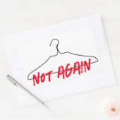 Niet opnieuw Wire Hanger Pro keuze Rechthoekige Sticker (Envelop)