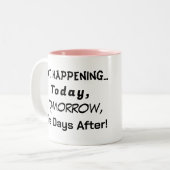 Niet optreden Wiskunde kans uitstelgedrag Tweekleurige Koffiemok (Voorkant links)