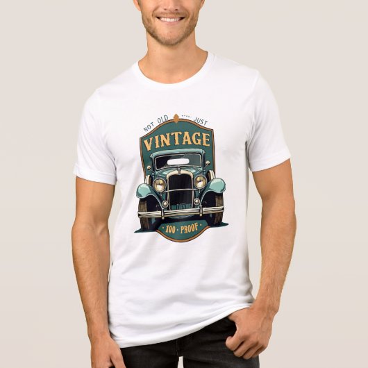 Niet oud alleen  – Classic Car Retro T-shirt f (Voorkant)