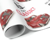 Niet Oud, Classic  Rood 1939 Coupe Verjaardag Cadeaupapier (Rol Hoek)