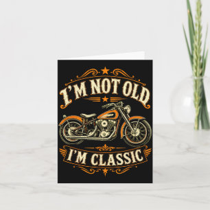 Niet Oud Clic Grappige Motorrijder Vaderdag Kaart