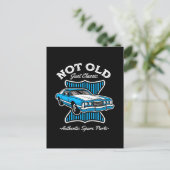 Niet oud, gewoon klassiek retro autodesign briefkaart (Staand voorkant)