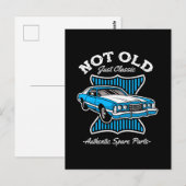 Niet oud, gewoon klassiek retro autodesign briefkaart (Voorkant / Achterkant)