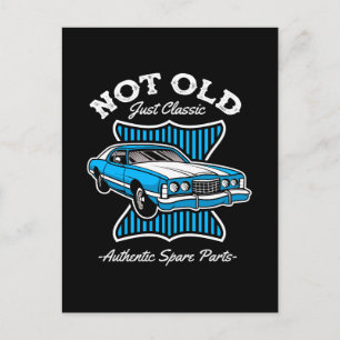 Niet oud, gewoon klassiek retro autodesign briefkaart
