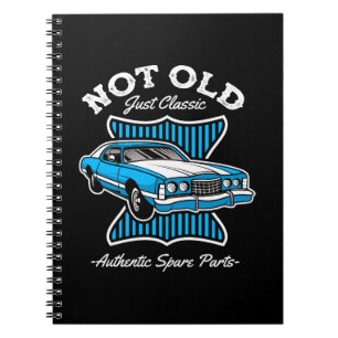 Niet oud, gewoon klassiek retro autodesign notitieboek