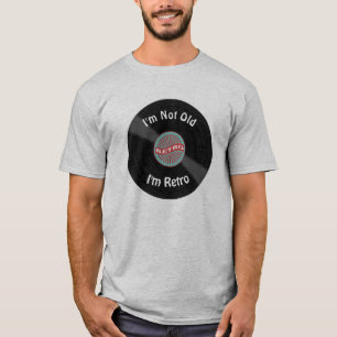 Niet oud ik ben Retro Vinyl Record T-shirt