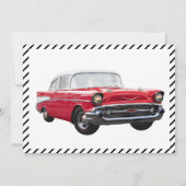 Niet oud maar klassiek 1950 auto 70e verjaardag kaart (Achterkant)