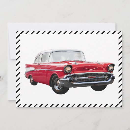 Niet oud maar klassiek 1950 auto 70e verjaardag kaart (Achterkant)