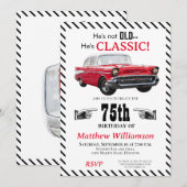 Niet oud maar klassiek 1950 auto 70e verjaardag kaart (Voorkant / Achterkant)