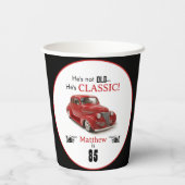 Niet oud maar klassiek rood 1939 Coupe Custom Age Papieren Bekers (Achterkant)