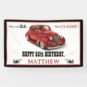 Niet oud maar klassiek rood 1939 Coupe Leeftijd Ve Spandoek