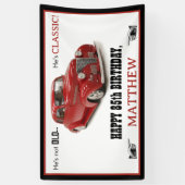 Niet oud maar klassiek rood 1939 Coupe Leeftijd Ve Spandoek (Verticaal)