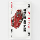 Niet oud maar klassiek rood 1939 Coupe Leeftijd Ve Spandoek (Verticaal)