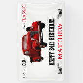 Niet oud maar klassiek rood 1939 Vrachtwagen leeft Spandoek (Verticaal)