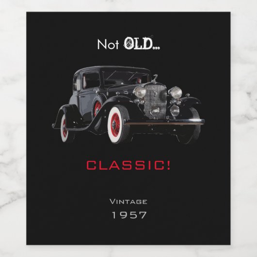 Niet oud maar klassiek wijnflesetiket wijn etiket (Enkel label)