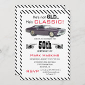 Niet oud maar klassieke oude jaren '60 auto Verjaa Kaart (Voorkant / Achterkant)