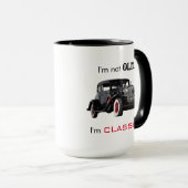 Niet oud, maar klassieke woekerwagen mok (Voorkant rechts)