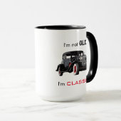 Niet oud, maar klassieke woekerwagen mok (Voorkant rechts)