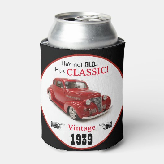 Niet oud maar Red Classic 1939 Coupe  Jaar Blikjeskoeler (Blikje Voorkant)
