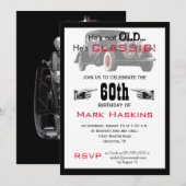 Niet oude, maar klassieke uitnodiging voor geboort (Voorkant / Achterkant)