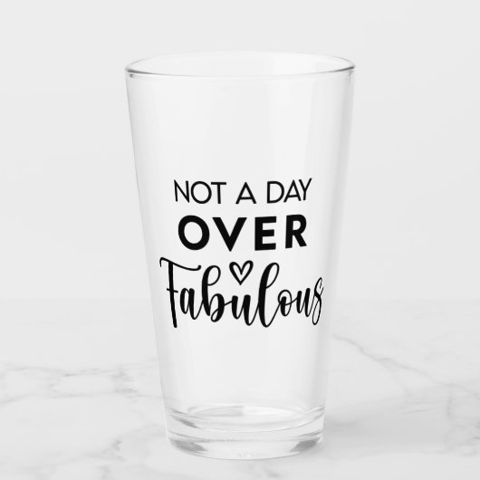 Niet ouder dan Fabulous – Grappige verjaardagsquot Glas (Voorkant)