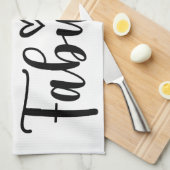 Niet ouder dan Fabulous – Grappige verjaardagsquot Theedoek (Quarter Fold)