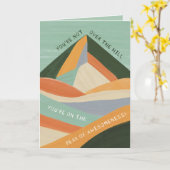 Niet over de Hill Peak of Awesomeness Verjaardag Kaart (Gele Bloem)