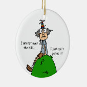 Niet over de Humor van de Heuvel Keramisch Ornament (Rechts)