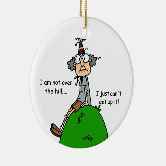 Niet over de Humor van de Heuvel Keramisch Ornament (Rechts)