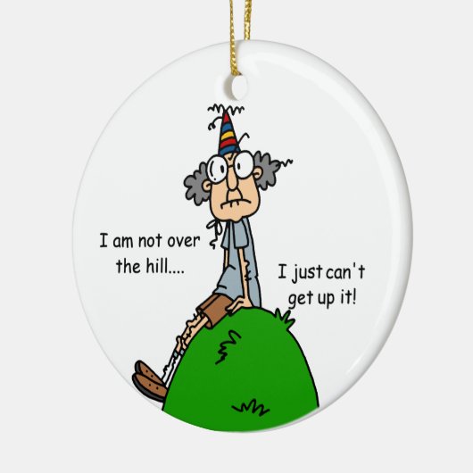 Niet over de Humor van de Heuvel Keramisch Ornament (Links)