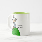 Niet over de Humor van de Heuvel Tweekleurige Koffiemok (Voorkant links)