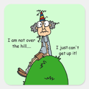 Niet over de Humor van de Heuvel Vierkante Sticker