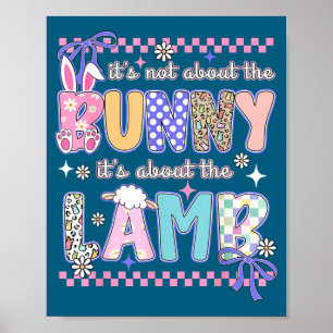 Niet over het konijn christelijke jesus lam bijbel poster