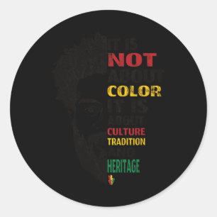 Niet over kleur, maar cultuur en traditie Erfgoed  Ronde Sticker