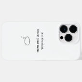 Niet Overdenk Ontwerp Case-Mate iPhone Case (Achterkant (horizontaal))