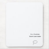 Niet Overdenk Ontwerp Muismat (Voorkant)