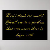 "Niet overdenken" inspirerend poster (Voorkant)