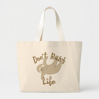 Niet overhaast leven luiaard grote tote bag