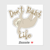 Niet overhaast leven luiaard sticker (Vel)